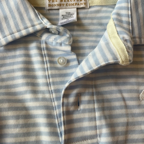 The Beaufort Bonnet Company Blue and White Polo Shirt - Picture 3 of 4